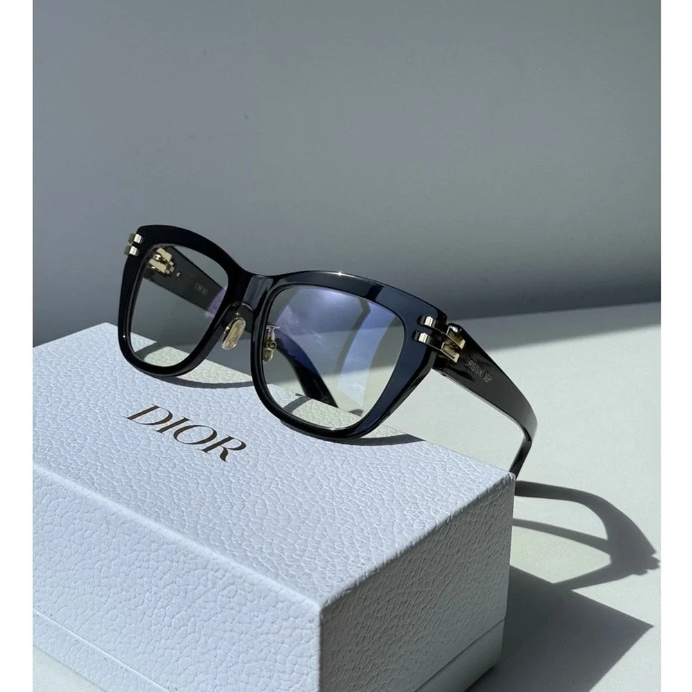 NEW Dior CDiorO S1F Bluelight Lens Eyeglasses Frames Black